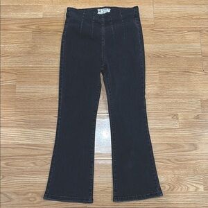 Free People Women's Faded Black Flared Jeans Denim NWOT Size 26